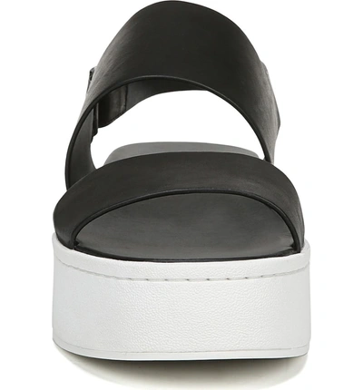 Shop Vince Westport Platform Sandal In Black Foulard Leather