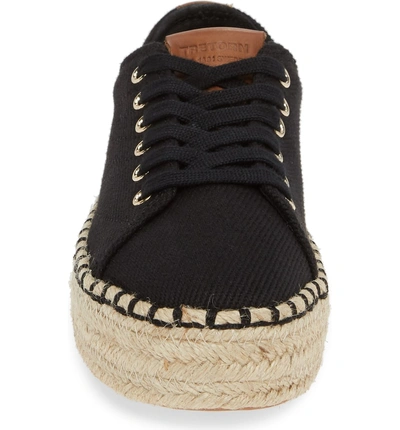 Shop Tretorn Platform Espadrille Sneaker In Black/ Kona Tan Fabric