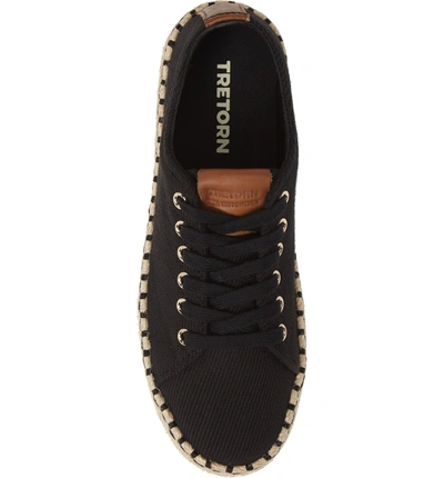 Shop Tretorn Platform Espadrille Sneaker In Black/ Kona Tan Fabric