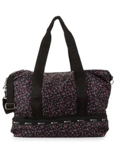 Shop Lesportsac Large Dakota Deluxe Travel Tote In Ditsy Floral