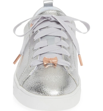 Shop Ted Baker Mispir Sneaker In Silver/ Narnia Leather