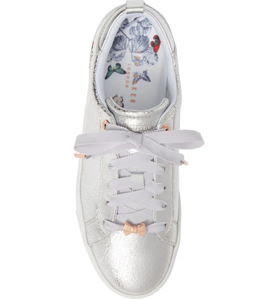 Shop Ted Baker Mispir Sneaker In Silver/ Narnia Leather