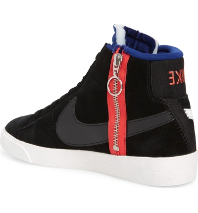 Shop Nike Blazer Mid Rebel Sneaker In Black/ White/ Deep Royal Blue
