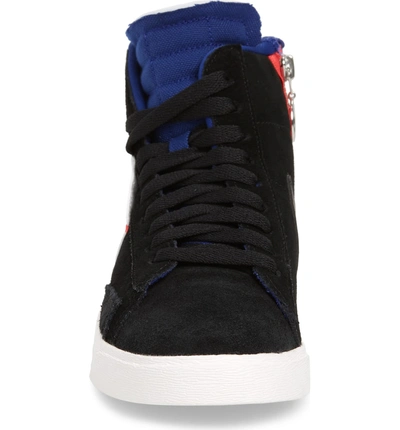 Shop Nike Blazer Mid Rebel Sneaker In Black/ White/ Deep Royal Blue