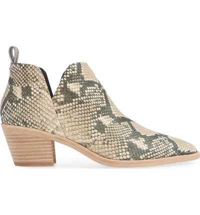 Shop Dolce Vita Sonni Pointy Toe Bootie In Snake Print Embossed Leather