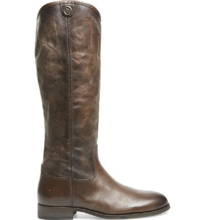 Shop Frye Melissa Button 2 Knee High Boot In Slate Leather