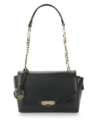 Shop Versace Leather Shoulder Bag In Black
