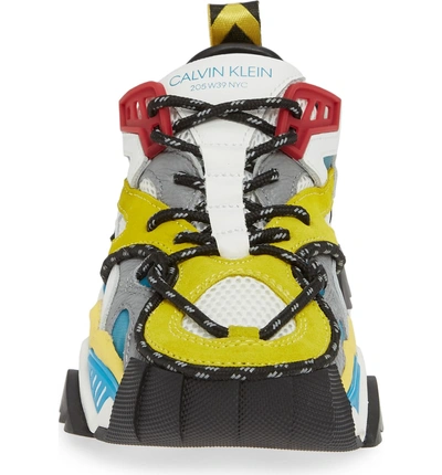 Shop Calvin Klein Strike 205 Sneaker In Yellow/ White