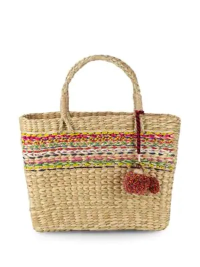 Shop Star Mela Julia Woven Basket Bag In Multi