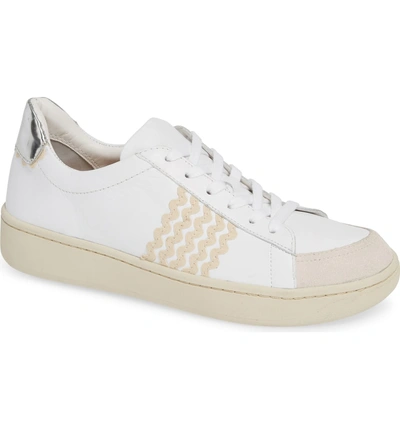 Shop Loeffler Randall Elliot Rickrack Sneaker In White/ Natural