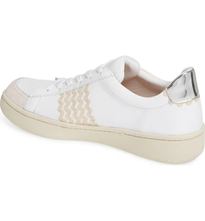 Shop Loeffler Randall Elliot Rickrack Sneaker In White/ Natural