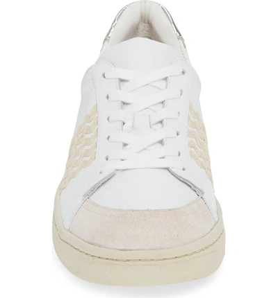 Shop Loeffler Randall Elliot Rickrack Sneaker In White/ Natural