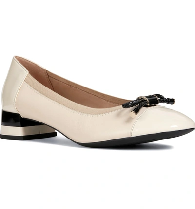 Shop Geox Chloo Pump In Cream Leather