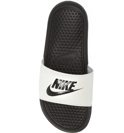 Shop Nike Benassi Jdi Slide Sandal In Spruce Aura/ Black/ Black
