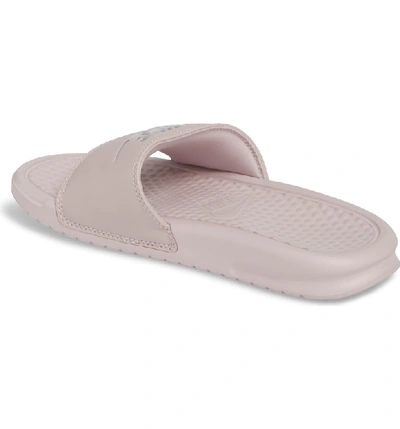 Shop Nike Benassi Jdi Slide Sandal In Particle Rose/ Metallic Gold