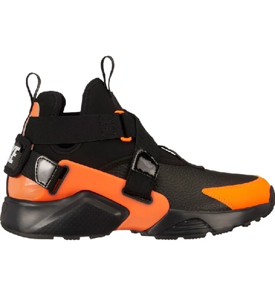 Shop Nike Air Huarache City Utility Sneaker In Black/ Total Orange/ White