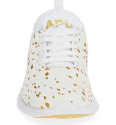 Shop Apl Athletic Propulsion Labs Genuine Calf Hair Sneaker In Cream/ Gold