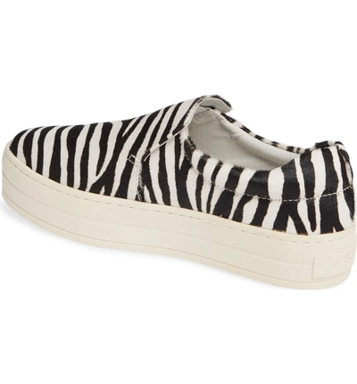 Shop Jslides Harry Slip-on Sneaker In Zebra Calf Hair