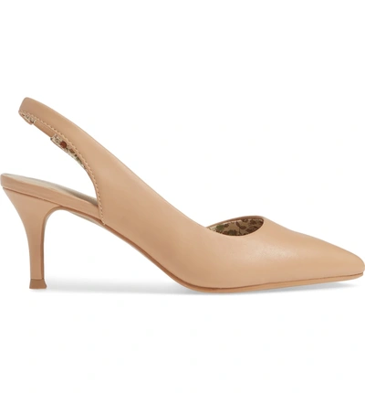 Shop Seychelles Ornament Slingback Pump In Nude Leather