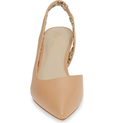 Shop Seychelles Ornament Slingback Pump In Nude Leather