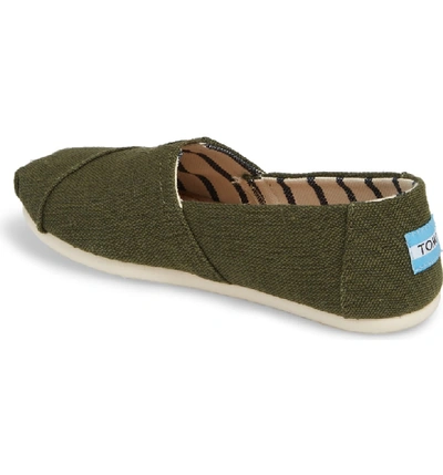 Shop Toms Alpargata Slip-on In Pine Heritage Canvas