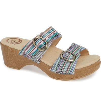 Shop Dansko 'sophie' Sandal In Striped Leather