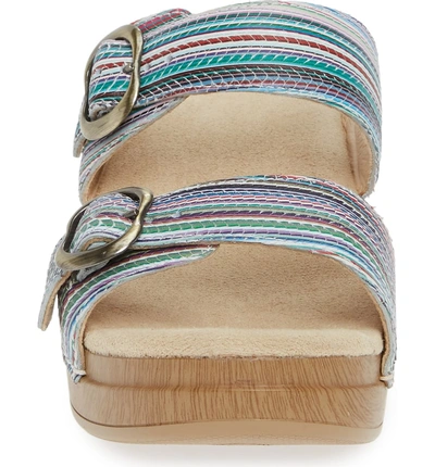 Shop Dansko 'sophie' Sandal In Striped Leather