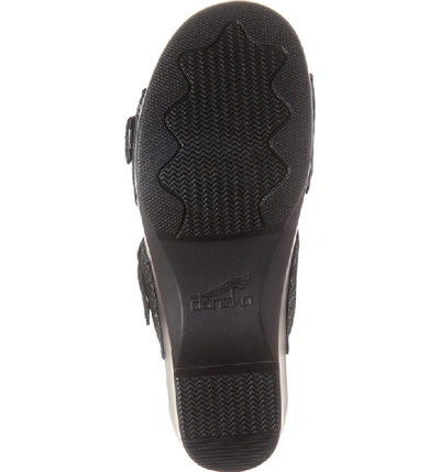 Shop Dansko 'sophie' Sandal In Black Metallic Leather