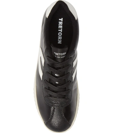 Shop Tretorn Callie 5 Sneaker In Black/ Vintage White Fabric