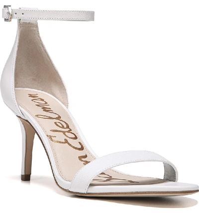 Shop Sam Edelman 'patti' Ankle Strap Sandal In Bright White Leather