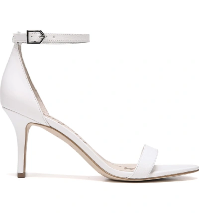 Shop Sam Edelman 'patti' Ankle Strap Sandal In Bright White Leather