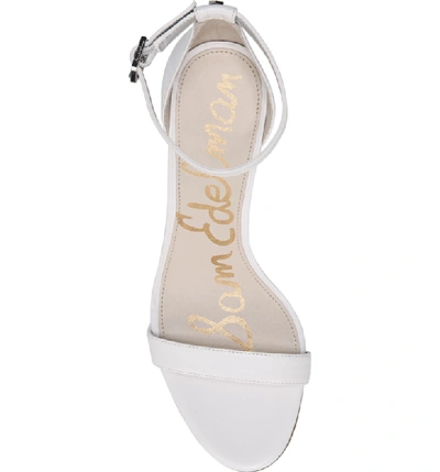Shop Sam Edelman 'patti' Ankle Strap Sandal In Bright White Leather