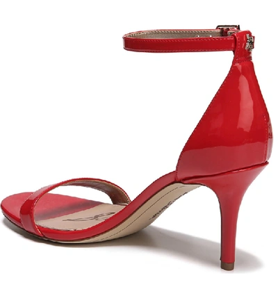 Shop Sam Edelman 'patti' Ankle Strap Sandal In Red Patent Leather