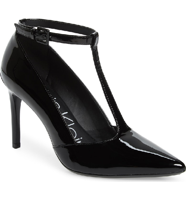 calvin klein patent leather pumps
