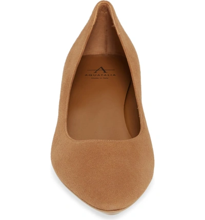 Shop Aquatalia Pasha Pump In Sand Suede