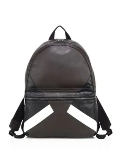 Shop Neil Barrett Retro Modernist Leather Backpack In Black Multi