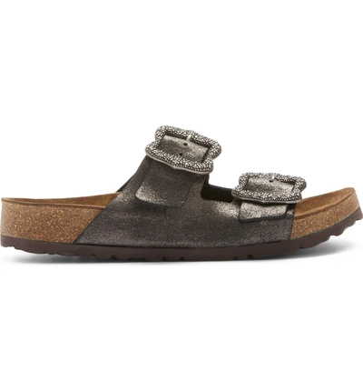 Shop Marc Jacobs Redux Grunge Slide Sandal In Metallic Silver