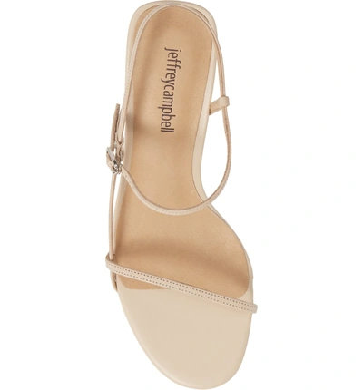 Shop Jeffrey Campbell Gallery Sandal In Nude Leather