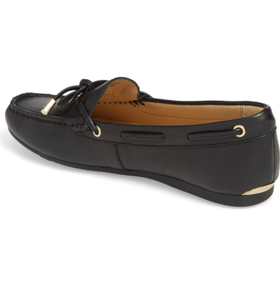 Shop Michael Michael Kors Sutton Moccasin In Black Leather