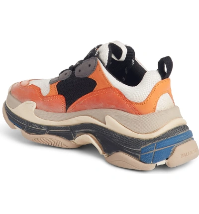 Shop Balenciaga Triple S Sneaker In Orange/ Grey/ Black