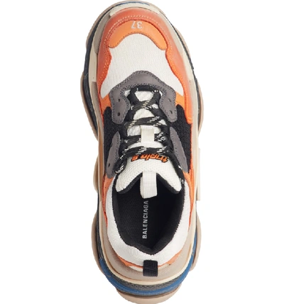 Shop Balenciaga Triple S Sneaker In Orange/ Grey/ Black