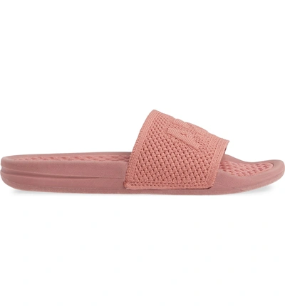 Shop Apl Athletic Propulsion Labs Big Logo Techloom Knit Sport Slide In Dusty Red