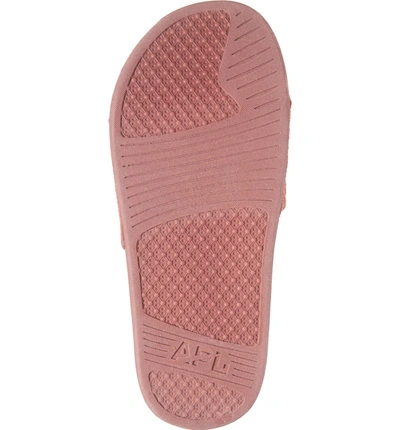 Shop Apl Athletic Propulsion Labs Big Logo Techloom Knit Sport Slide In Dusty Red