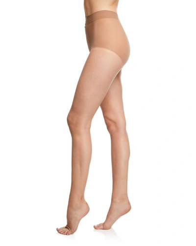 Shop Donna Karan Sheer Control-top Tights With Sandal Toe In Beige