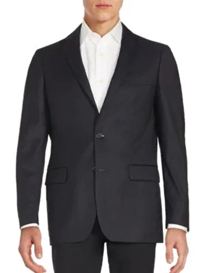 Shop John Varvatos Men's Long Sleeve Woolen Jacket In Navy