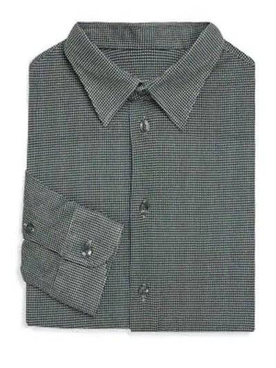 Shop Armani Collezioni Jersey Cotton Button-down Shirt In Multicolor