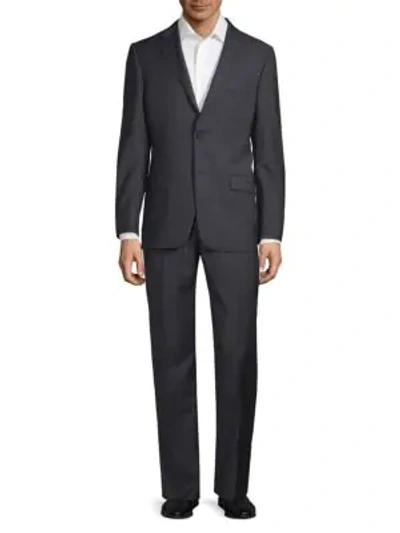 Shop Hickey Freeman Classic Fit Mini Checkered Wool Suit In Navy