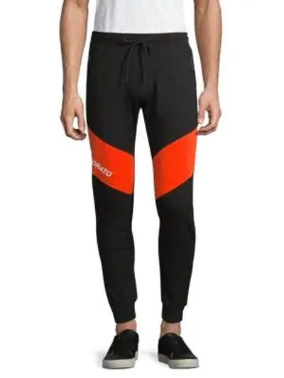 Shop Antony Morato Contrast Fleece Jogger Pants In Black