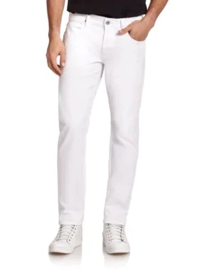 Shop Hudson Slim-fit Straight Jeans In White