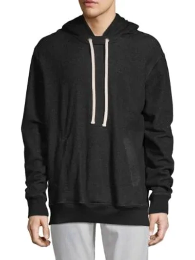 Shop Drifter Sulfate Cotton Hoodie In Black